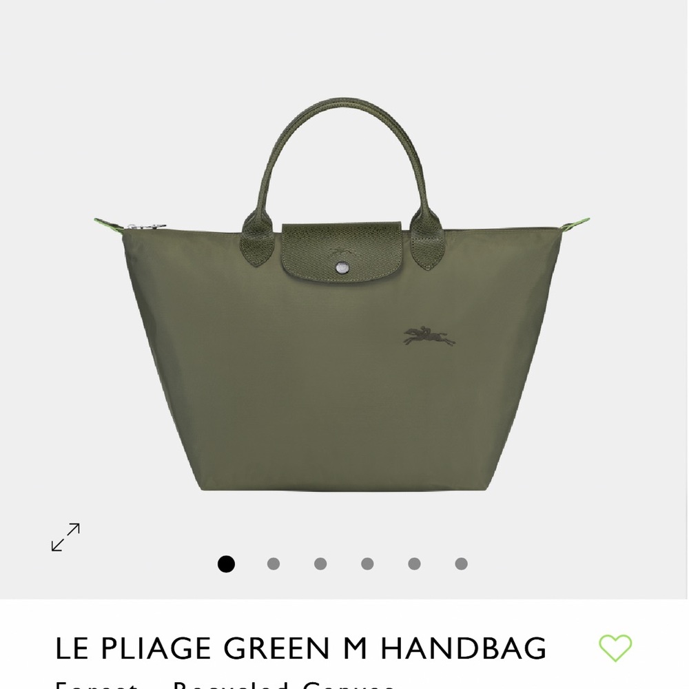 Longchamp Le Pliage Medium Olive Tote